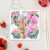 パーティーアニマルズサファリジャングルワイルドワン誕生日 スタンダードランチョンナプキン (インサイチュ)