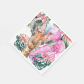 パーティーアニマルズサファリジャングルワイルドワン誕生日 スタンダードランチョンナプキン (角)