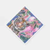 パーティーアニマルズサファリジャングルワイルドワン誕生日 スタンダードランチョンナプキン (角)