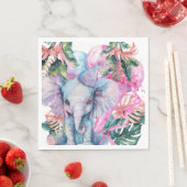 パーティーアニマルズサファリジャングルワイルドワン誕生日 スタンダードランチョンナプキン (インサイチュ)