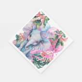 パーティーアニマルズサファリジャングルワイルドワン誕生日 スタンダードランチョンナプキン (角)