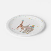 パーティーアニマルズサファリズーパーティーガールワイルド誕生日 ペーパープレート (アングル)