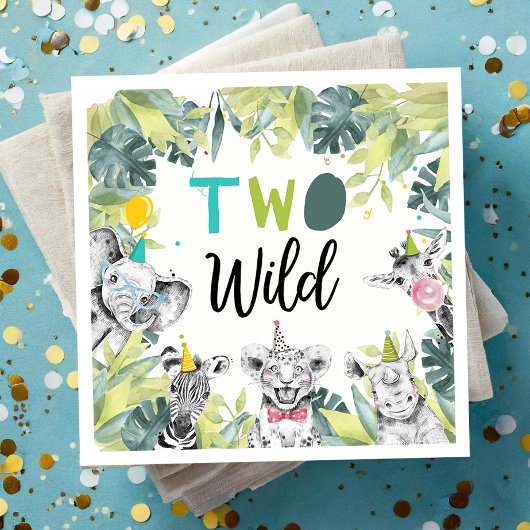 パーティーアニマルズサファリツーワイルドボーイバースデーパーティー スタンダードカクテルナプキン