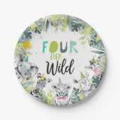 パーティーアニマルズサファリフォーエバーワイルドボーイ誕生日 ペーパープレート (正面)