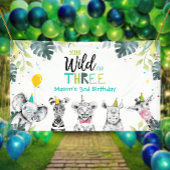 パーティーアニマルズサファリボーイ第3誕生日背景 横断幕