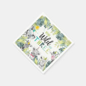 パーティーアニマルズサファリヤングワイルドと3誕生日 スタンダードカクテルナプキン (角)