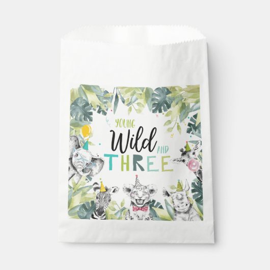 パーティーアニマルズサファリヤングワイルドと3誕生日 フェイバーバッグ (正面)