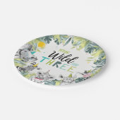 パーティーアニマルズサファリヤングワイルドと3誕生日 ペーパープレート (アングル)