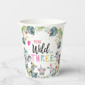 パーティーアニマルズサファリヤングワイルドと3誕生日 紙コップ (正面)