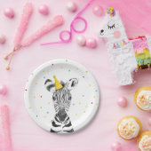 パーティーアニマルズサファリワイルドワンゼブラ動物園誕生日 ペーパープレート (パーティー)