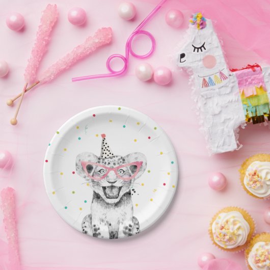 パーティーアニマルズサファリワイルドワンタイガーズー誕生日 ペーパープレート (パーティー)