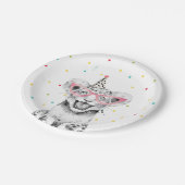 パーティーアニマルズサファリワイルドワンタイガーズー誕生日 ペーパープレート (アングル)