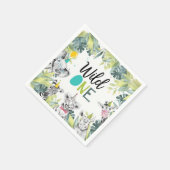 パーティーアニマルズサファリワイルドワンボーイバースデーパーティー スタンダードカクテルナプキン (角)