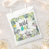 パーティーアニマルズサファリワイルドワンボーイバースデーパーティー フェイバーバッグ (クリップ留めされた状態)