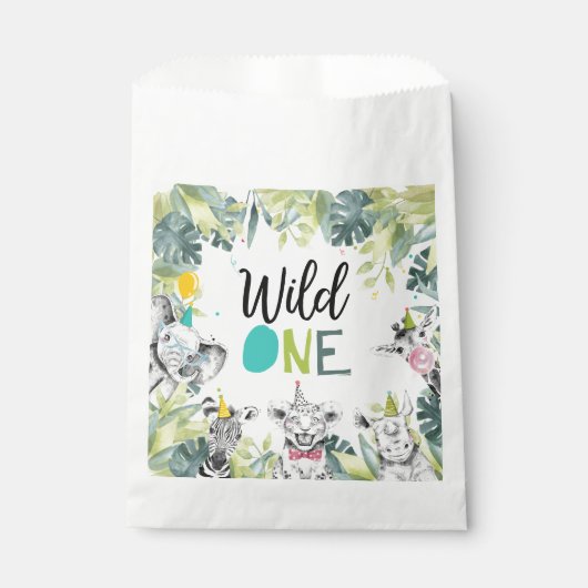 パーティーアニマルズサファリワイルドワンボーイバースデーパーティー フェイバーバッグ (正面)