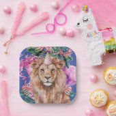 パーティーアニマルズサファリワイルドワンボーイバースデーパーティー ペーパープレート (パーティー)