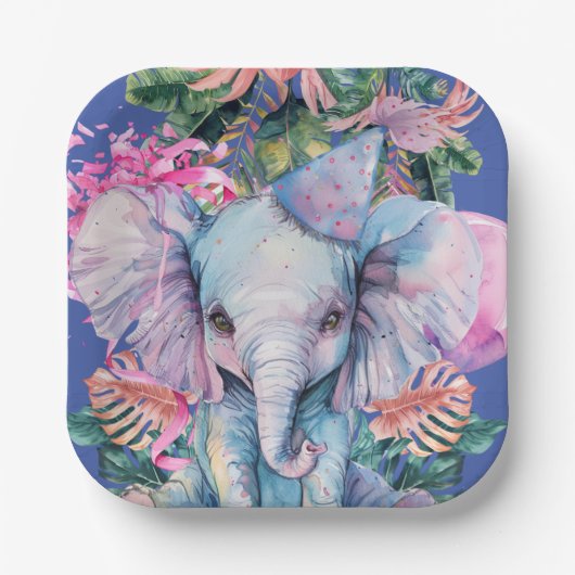 パーティーアニマルズサファリワイルドワンボーイバースデーパーティー ペーパープレート (正面)