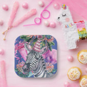 パーティーアニマルズサファリワイルドワンボーイバースデーパーティー ペーパープレート (パーティー)