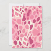 パーティーアニマルズピンクガール納屋周囲の庭ファーム誕生日 招待状 (裏面)