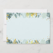 パーティーアニマルズブルー金ゴールドサファリ誕生日 招待状 (裏面)