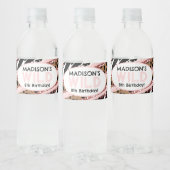 パーティーアニマルズワイルドサファリピンクガール誕生日 ペットボトルラベル (ボトル)