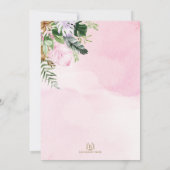 パーティーアニマルズワイルドワンピンクパープルサファリ誕生日 招待状 (裏面)