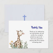 パーティーアニマルズ オルソドックス 子供の誕生日パーティー サンキューカード (正面/裏面)