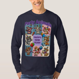 パーティーアニマルズ "ハッピー ニュー イヤー" Tシャツ
