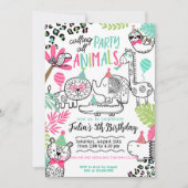 パーティーアニマルズ バースデー 招待状 (正面)