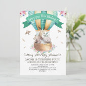 パーティーアニマルズ ホットエアバルーン ハッピーバースデー 招待状 (スタンド正面)