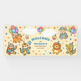 パーティーアニマルズ ワンダーランド ZOO ファースト バースデー ようこそ 横断幕