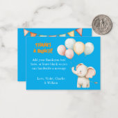 パーティーアニマルズ 子供の誕生日お礼カード ノートカード (正面/裏面インサイチュ)