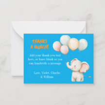 パーティーアニマルズ 子供の誕生日お礼カード