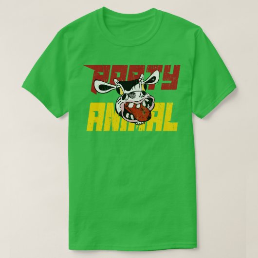 パーティーアニマルズ 面白い牛 Tシャツ (デザイン正面)