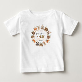 パーティーアニマルズ 2歳の誕生日 | かわいいジャングルの動物 ベビーTシャツ