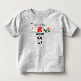 パーティーアニマルズ 3歳の誕生日 農場の動物の誕生日 トドラーTシャツ