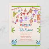 パーティーアニマルズExvasanza誕生日パーティー 招待状 (正面/裏面)