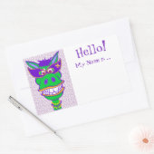 パーティーアニマルディグラスミュールネームタグ 長方形シール (封筒)