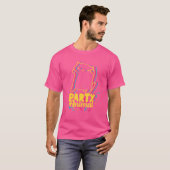 パーティーアニマルディスコ踊り猫ミーム Tシャツ (正面フル)