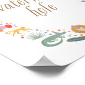 パーティーアニマルバースデーパーティー水やりホールサイン ポスター (角)