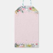 パーティーアニマルピンク金ゴールドサファリ誕生日ありがとう ギフトタグ (裏面)