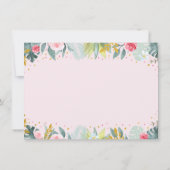 パーティーアニマルピンク金ゴールドサファリ誕生日ありがとう サンキューカード (裏面)