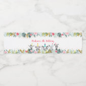 パーティーアニマルピンク金ゴールドサファリ誕生日 ペットボトルラベル (シングルラベル)