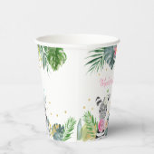 パーティーアニマルピンク金ゴールドトロピカルサファリ誕生日 紙コップ (右)