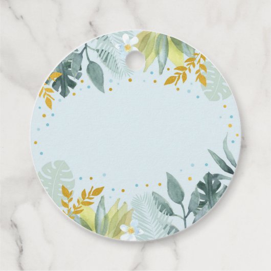 パーティーアニマルブルー金ゴールドサファリ誕生日 フェイバータグ (裏面)