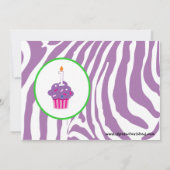 パーティーアニマルベビーガール1stバースデージャングル5x7 招待状 (裏面)