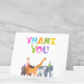 パーティーアニマル誕生日パーソナライズドフォト サンキューカード