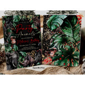 パーティーアニマル誕生日招待状【全員集合】 招待状