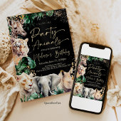 パーティーアニマル誕生日招待状【全員集合】 招待状