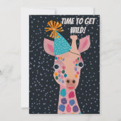 パーティーアニマル誕生日招待状 招待状 (正面)